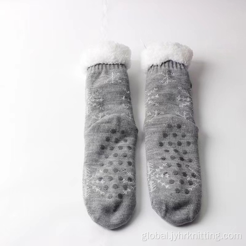 Ladies Slipper Socks With Grips Custom Warm Winter Fuzzi Slipper Socks Manufactory